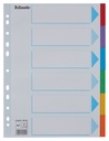 Intercalaire Esselte Standart A4 6 onglets 11 perf carton assorti