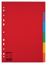 Tabbladen Esselte Economy A4 6-delig  karton 11-rings assorti
