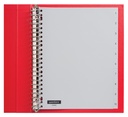 Intercalaire Quantore 23 perforations numéro 1-10 PP gris
