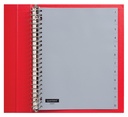 Intercalaire Quantore 23 perforations numéro 1-12 PP gris