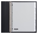 Intercalaire Quantore 23 perforations 5 onglets+fenêtre Extra Large PP gris