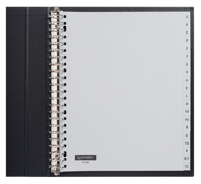 Intercalaire Quantore A4 23 perforations 20 onglets A-Z  Extra large gris