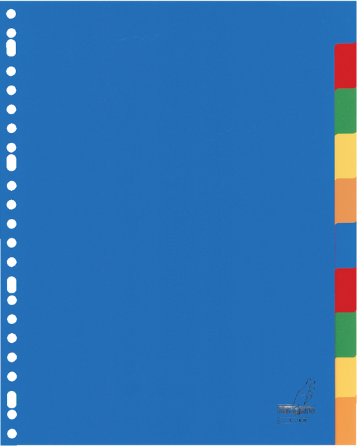 Intercalaire Kangaro A410M A4 23 perforations 10 onglets PP assorti