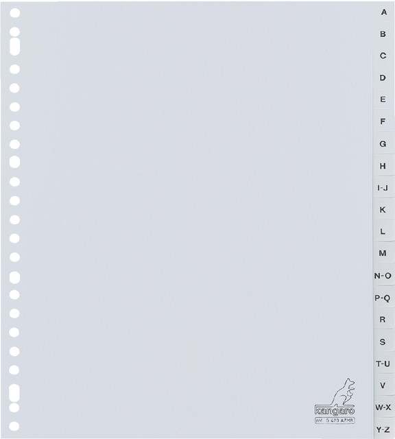 Intercalaire Kangaro G420AZM-B A4 23 perforations 20 onglets A-Z Large