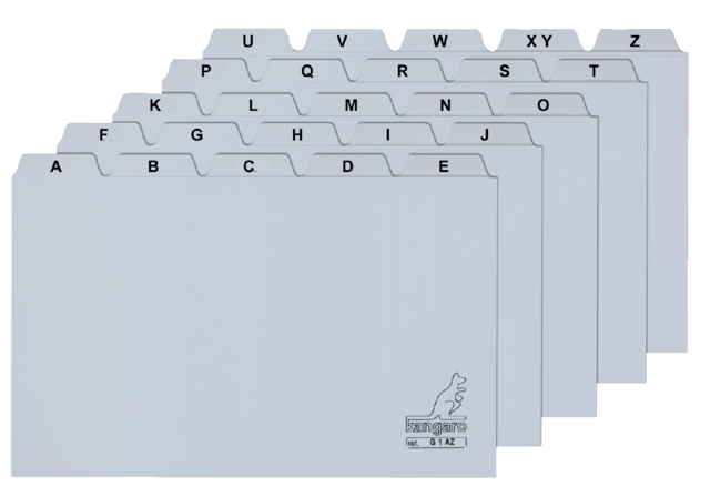 Alfabet HF2 85x105mm PP grijs