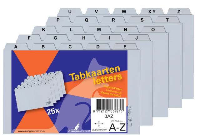 Intercalaires alphabétique HF2 100x150mm PP gris