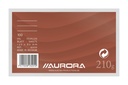 Fiche Système Aurora 130x80mm ligné + marge en-tête rouge 210g blanc 100 feuilles