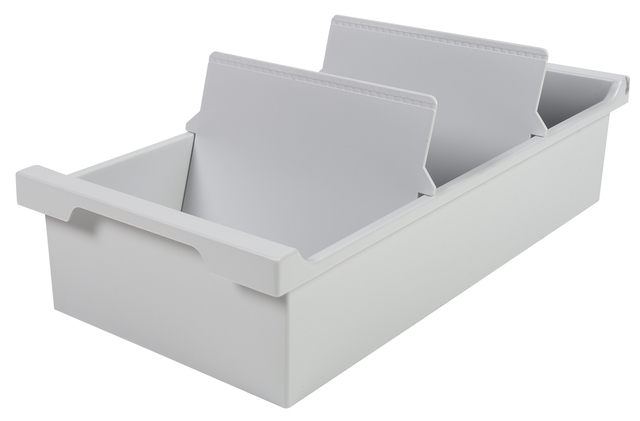 Boîte à fiches Exacompta A6 bac plastique gris