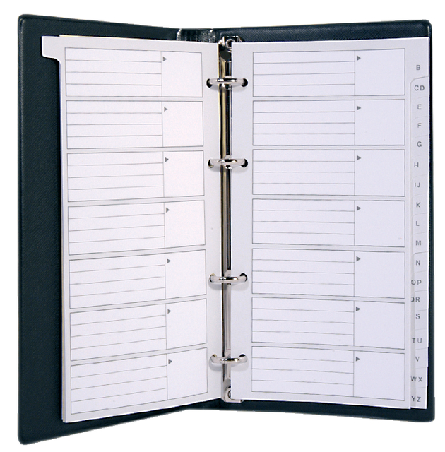 Registre téléphonique Kangaro 215x130mm A-Z 4 anneaux noir