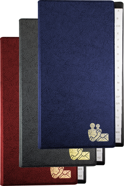 Registre téléphonique Kangaro 215x130mm  A-Z 4 anneaux assorti