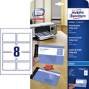 Carte de visite Avery C32015-25 85x54mm 260g mat 200 pièces
