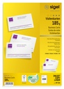 Cartes de visite Sigel 85x55mm uni 185g blanc 150 pièces