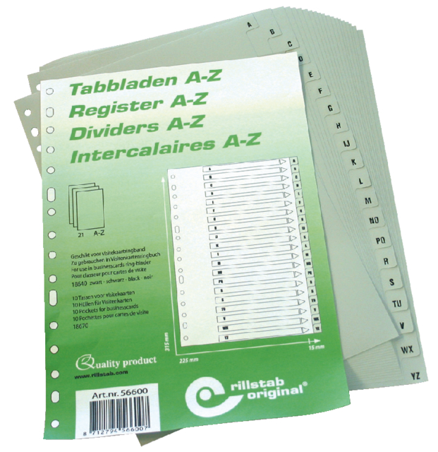 Alphabet Rillstab 56600 20 onglets pour album 18640