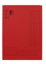 Vouwmap Quantore A4 ongelijke zijde 250gr rood