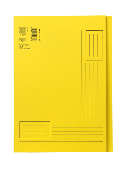 Chemise Quantore A4 bord décalé 250g jaune