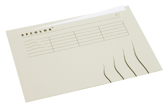 Chemise Secolor A4 grand onglet 100% carton recyclé 250g gris