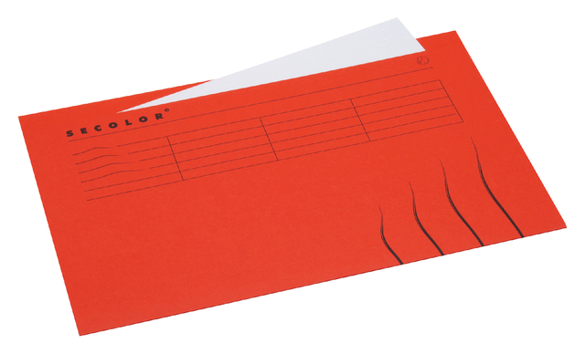 Chemise Secolor Folio grand onglet 100% carton recyclé 250g rouge