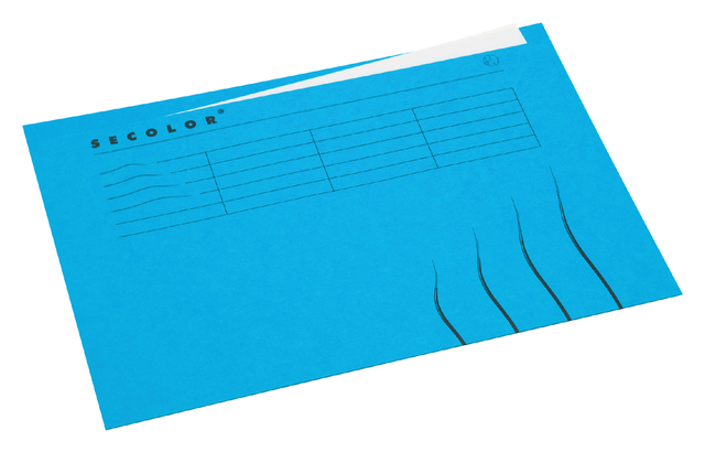 Chemise Secolor A4 grand onglet 100% carton recyclé 250g bleu