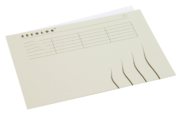 Vouwmap Secolor A4 100% gerecycled karton 250gr grijs