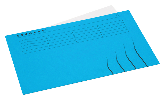Chemise Secolor Folio 100% carton recyclé 250g bleu
