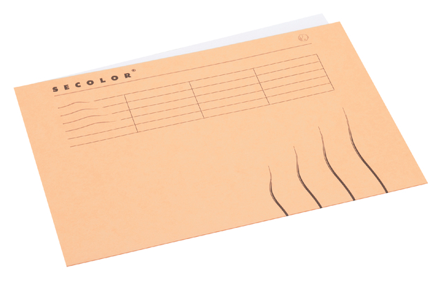 Vouwmap Secolor A4 100% gerecycled karton 250gr beige