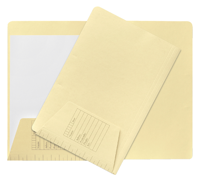 Chemise Djois Folio 1 rabat 160g jaune clair