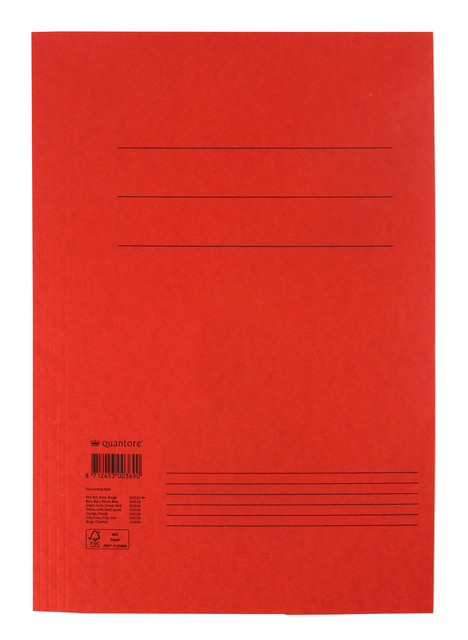 Chemise à rabats Quantore folio 250g rouge