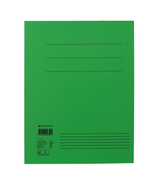 Chemise à rabats Quantore A4 300g vert