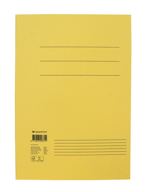 Chemise à rabats Quantore folio 250g jaune
