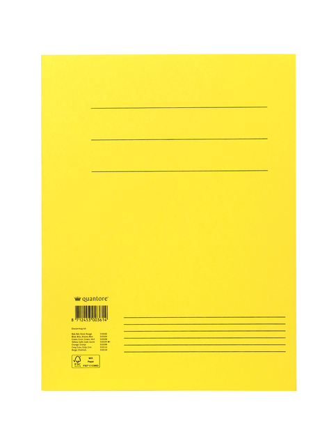 Chemise à rabats Quantore A4 250g jaune