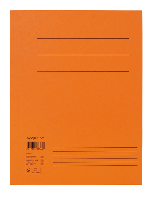 Chemise à rabats Quantore A4 250g orange