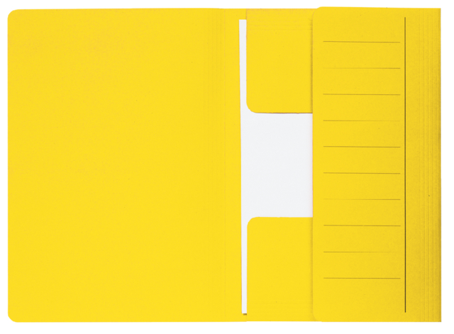 Chemise Djois Secolor Mammouth folio 3 rabats 250g recyclé jaune 50 pièces