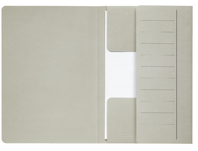 Chemise Djois Secolor Mammouth folio 3 rabats 250g recyclé gris 50 pièces