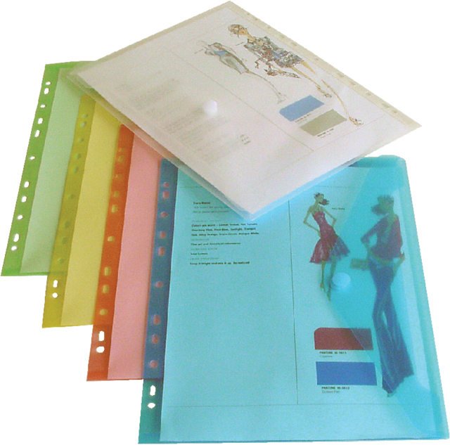 Pochette enveloppe Europel A4 240x310mm 11 perf PP transparent blanc