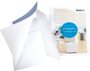 Dossier de présentation Pearl 2 A4 avec pochette 3 rabats blanc