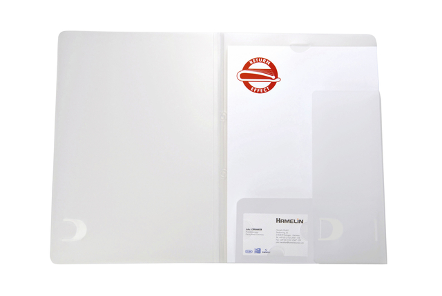 Offertemap Oxford A4 met insteektas 2 kleppen 0,5mm PP transparant