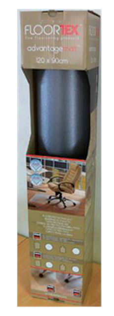 Tapis protège-sol Floortex PVC 120x90cm sol tendre pack retail