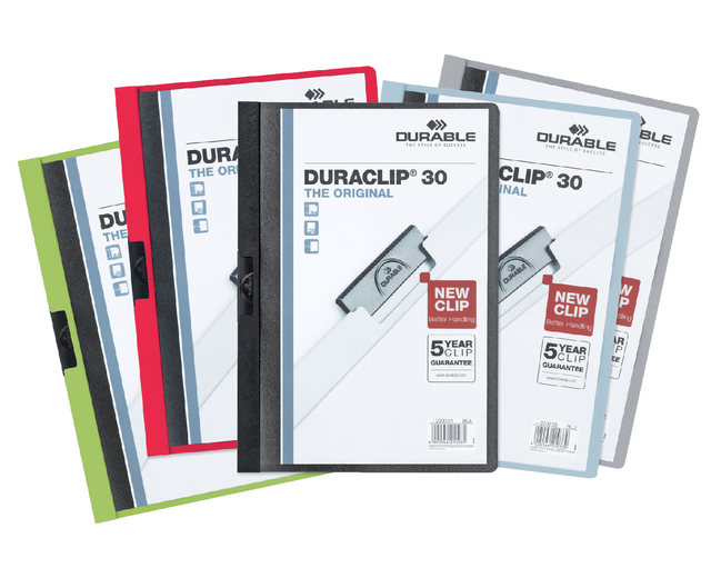 Chemise à clip Durable Duraclip A4 3mm 30 feuilles assorti