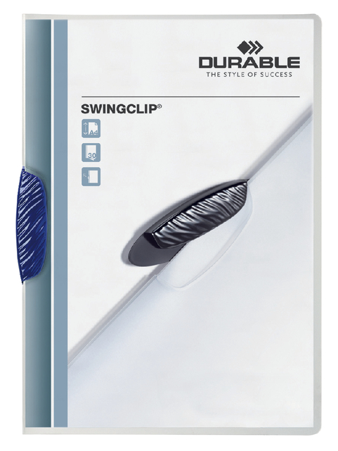 Chemise à clip Durable Swingclip 30 feuilles bleu