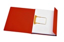 Chemise Clip Secolor A4 carton 100% recyclé 250g rouge 50 pièces