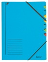 Trieur Leitz 7 intercalaires carton bleu
