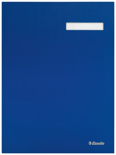 Vloeiboek Esselte karton 20 tabbladen blauw