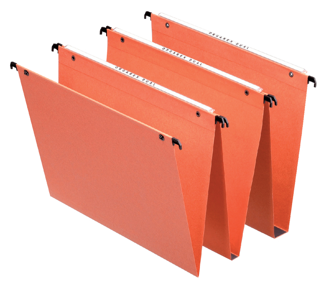 Hangmap Esselte Orgarex dual verticaal 345x245x15mm oranje