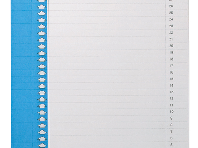 Etiquette dossier suspendu Elba n°9 157x7mm latéral bleu 10 pièces