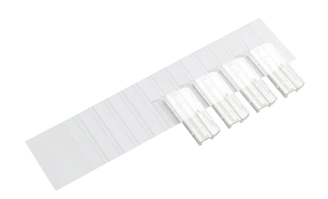 Cavaliers pour dossier suspendu Djois Alzicht 65mm transparent 25 pièces