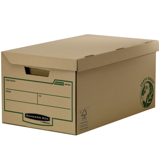 Opbergdoos Bankers Box Earth flip top bruin