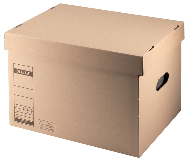 Conteneur archive et de transport Leitz Premium avec couvercle 335x280x440mm brun
