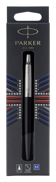 Stylo bille Parker Jotter Bond Street Black CT Medium blister