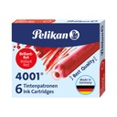Inktpatroon Pelikan 4001 rood 6 stuks