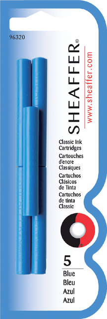 Cartouche d’encre Sheaffer Skrip Classic bleu blister 5 pièces
